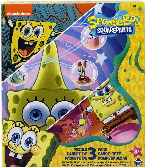 Spongebob Squarepants Spongebob Squarepants Puzzle 3-Pack TCG Toys - ToyWiz