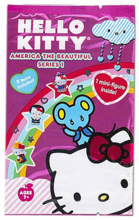 Hello Kitty Series 1 America the Beautiful Mystery Pack 9 Items, Including  1 RANDOM Mini Figure Upper Deck - ToyWiz