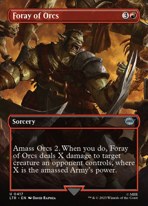 mtg lotr orc cards Orcish Bowmasters - Lurtz Version Proxy Card put two +1/+1 counters on an Army you control Sauron, the Dark Lord (The