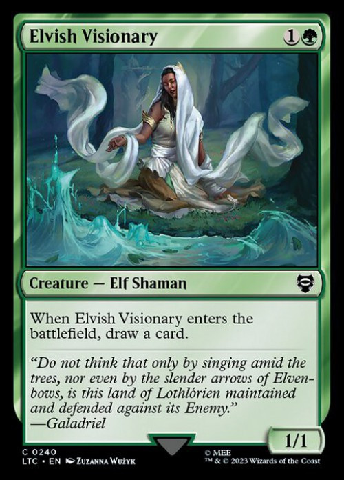 Magic The Gathering Lord of the Rings Tales of Middle-Earth Commander Single Card Common Elvish Visionary 240 - ToyWiz Magic The Gathering Lord of the Rings Tales of Middle-Earth Commander Single Card Common Elvish Visionary 240 - ToyWiz