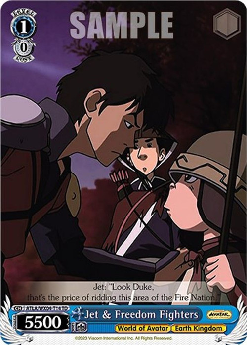 Weiss Schwarz Trading Card Game Avatar The Last Airbender Single