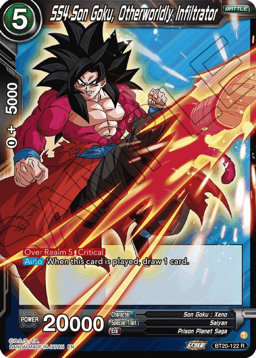 Dragon Ball Super Trading Card Game Power Absorbed Single Card Rare SS4 Son  Goku, Otherworldly Infiltrator BT20-122 - ToyWiz