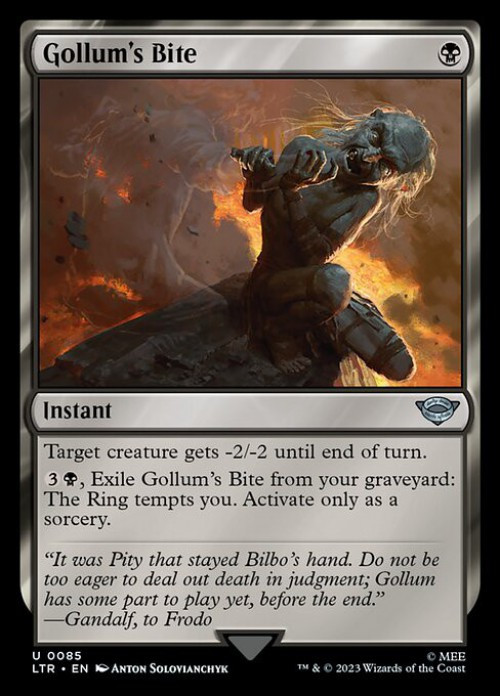 gollum cards mtg Smeagol, Helpful Guide LotR CREATURE SACRIFICE Magic Custom Commander Deck The Gathering Mtg Tales of Middle-Earth Common