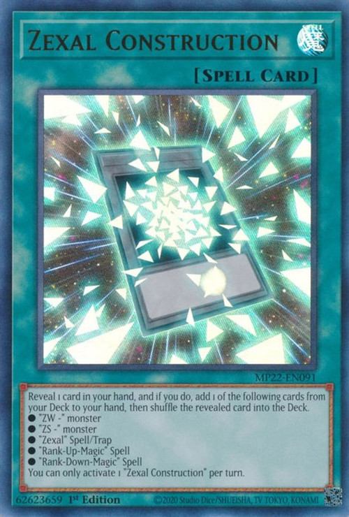 YuGiOh 2022 Tin of the Pharaohs Gods Single Card Ultra Rare Zexal Construction MP22EN091 ToyWiz