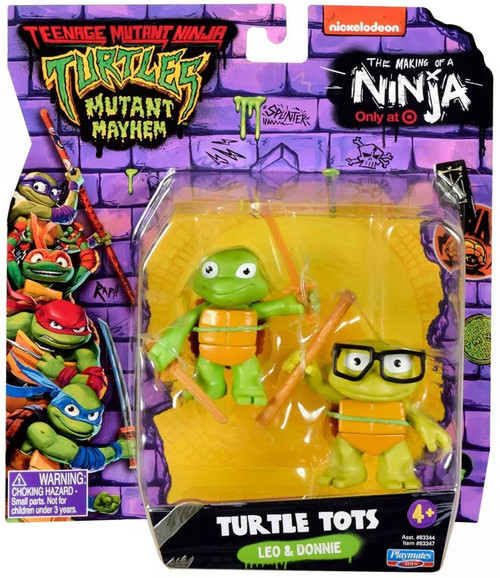 Teenage Mutant Ninja Turtles: Mutant Mayhem Turtle Tots Leo & Donnie Action  Figure Set - 2pk : Target