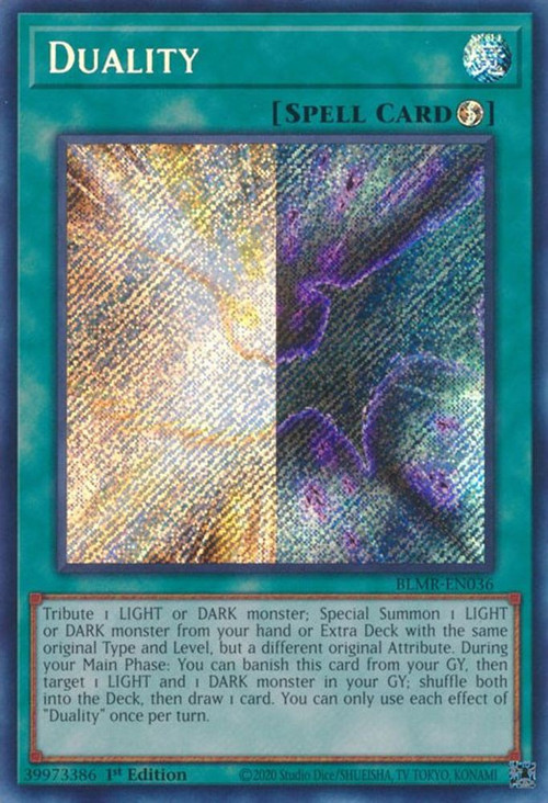 YuGiOh Trading Card Game Battles of Legend: Monstrous Revenge Secret Rare Duality BLMR-EN036