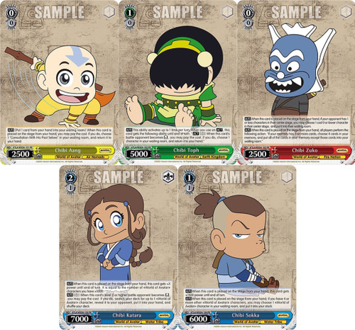 Weiss Schwarz Trading Card Game Avatar The Last Airbender Chibi Promo