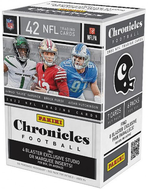 NFL Panini 2022 Chronicles Football Trading Card BLASTER Box 6 Packs, 4