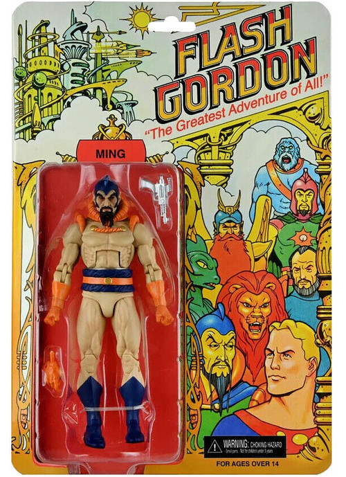 Figura De Acción Ming El Despiadado (Flash Gordon) - 18 Cm - Incluye Accesorios, Coleccionable NECA