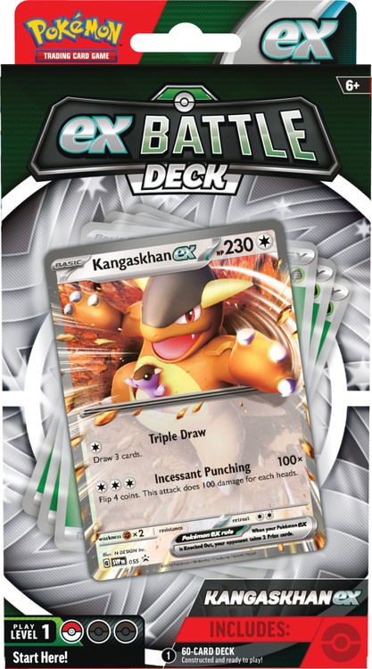 kangaskhan gx pokemon card ex Battle Deck 60 Cards Pokemon USA [3] Enraged Strike (80+)If your opponents Active Pokemon is Confused Mega Kangaskhan Ex · Mega