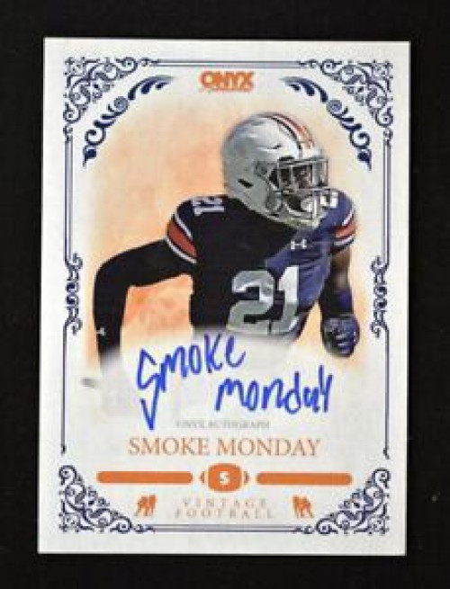 NFL 2023 Vintage Football Smoke Monday Blue Ink Autographed Single