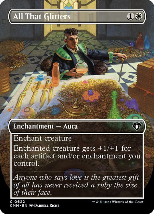 all cards are enchantments mtg Magic The Gathering Commander Masters Single Card Common All That Glitters  622 Borderless