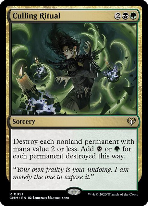 Magic The Gathering Commander Masters Single Card Rare Culling Ritual 921 - ToyWiz Magic The Gathering Commander Masters Single Card Rare Culling Ritual 921 - ToyWiz