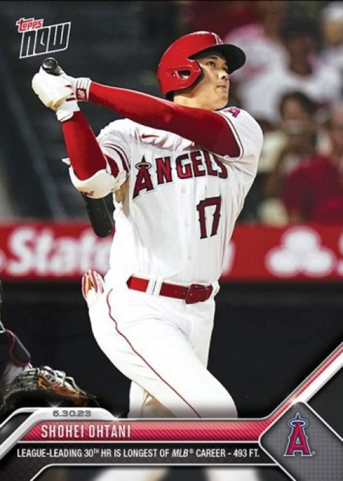 SHOHEI OHTANI 1st CAREER HIT LAA DEBUT TOPPS NOW