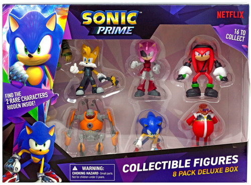  Sonic Prime Toys, 8 Figures Including 2 Rare Hiden Characters,  Deluxe Box, Series 1, Randomly Selected, Collect All 16! : Toys & Games