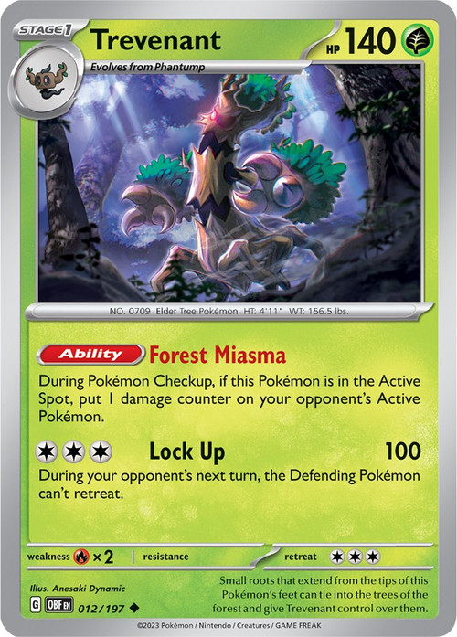 trevenant v pokemon card value POKMON TCG - Ultra Rare Colorless Artist Pokmon Trevenant V 13/203 for
