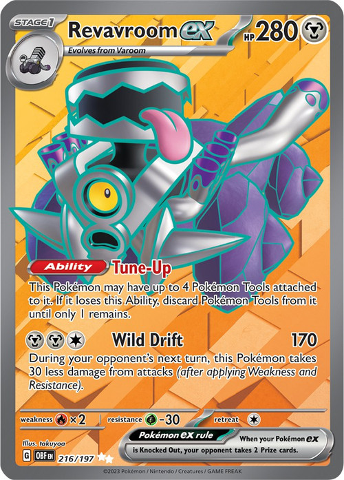 Pokemon Trading Card Game Obsidian Flames Single Card Ultra Rare Revavroom  ex 216 - ToyWiz