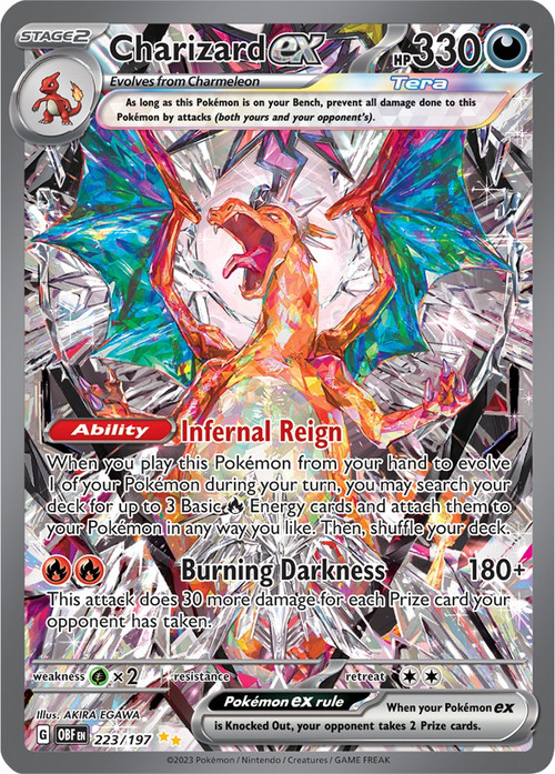 500 damage pokemon card Terapagos EX (170/142) – PokeGuard Emboar - SWSH05: Battle Styles