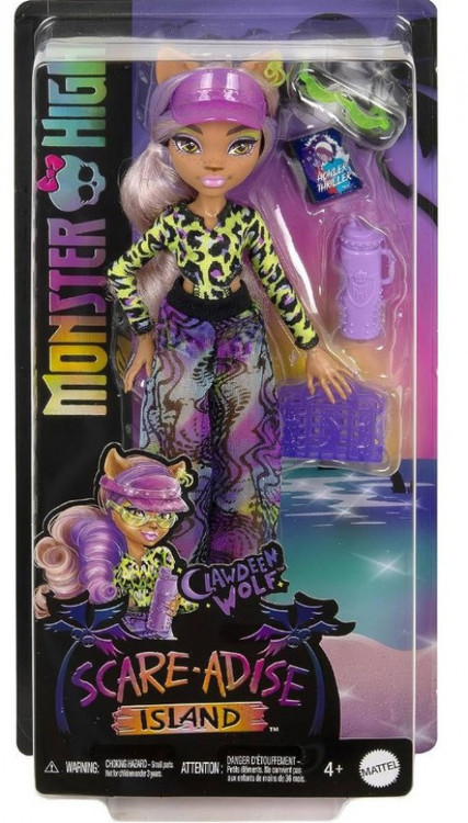 Monster High Scare-adise Island Clawdeen Wolf Doll Mattel Toys