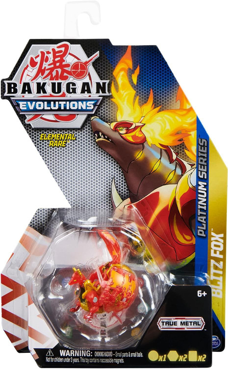 Bakugan Evolutions Platinum Series Blitz Fox Single Figure Trading Card  Elemental Rare - ToyWiz