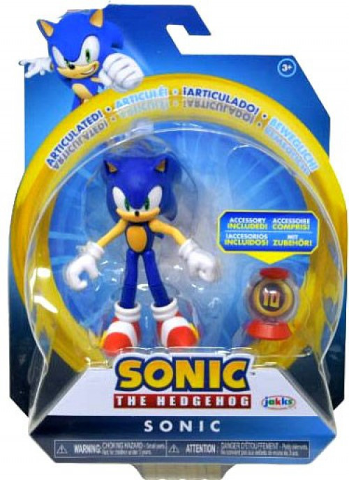 Sonic with Monitor - Classic Sonic The Hedgehog 4 Articulated Figure Jakks  Pac.