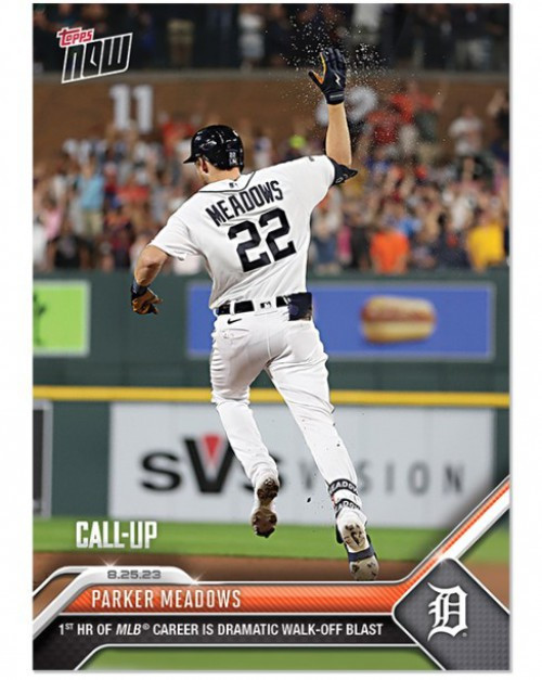 MLB Detroit Tigers 2023 Topps Now Baseball Single Card Parker Meadows 761 Rookie  Card, 1st HR of MLB Career is Dramatic Walk Off Blast - ToyWiz