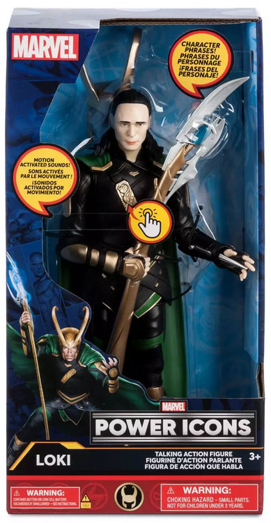 MARVEL POWER ICONS フィギュアセット　海外ディズニー限定 Disney Marvel Power Icons Loki Exclusive 9.5 Talking Action Figure