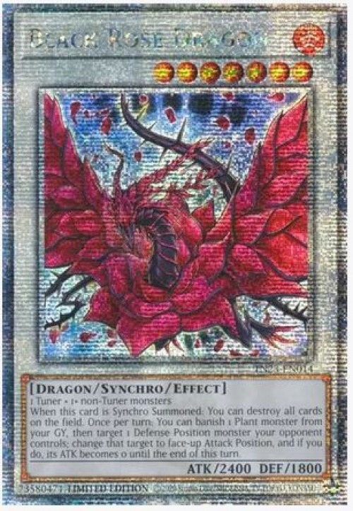 YuGiOh Trading Card Game 25th Anniversary Single Card Quarter Century Secret Rare Black Rose Dragon TN23-EN014 - ToyWiz YuGiOh Trading Card Game 25th Anniversary Single Card Quarter Century Secret Rare Black Rose Dragon TN23-EN014 - ToyWiz