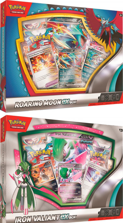 Pokemon Scarlet Violet Iron Valiant ex Roaring Moon ex Set of Both Boxes  Pokemon USA - ToyWiz
