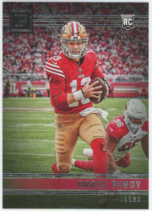 NFL San Francisco 49ers 2022 Instant Weekly Football 1 of 2247 Brock Purdy  #186 [Rookie Card, Leads 49ers to 10th Straight Win with 3 Touchdowns]