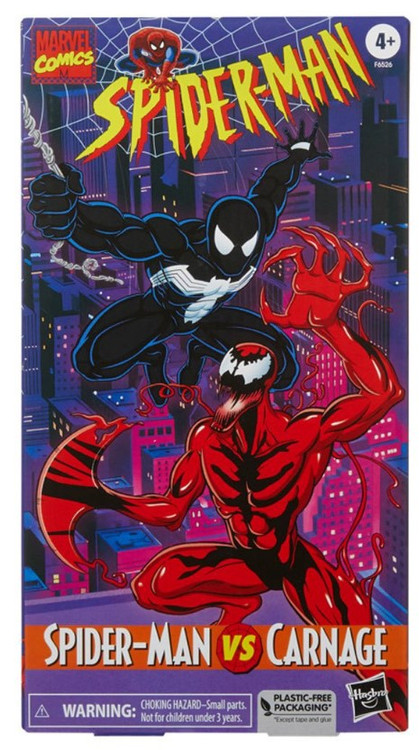 Marvel Spider-Man Marvel Legends Black Suit Spider-Man Vs. Carnage