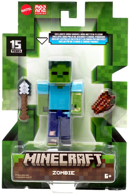 Minecraft Zombie 3.25 Action Figure 2023 Mattel Toys - ToyWiz