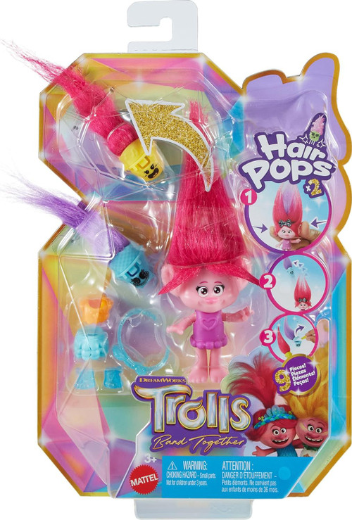 Trolls Band Together Hair Pops Poppy Mini Doll Mattel - ToyWiz