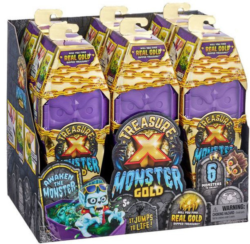 Treasure X Monster Gold Monster Coffin Mystery Box 12 Packs Moose