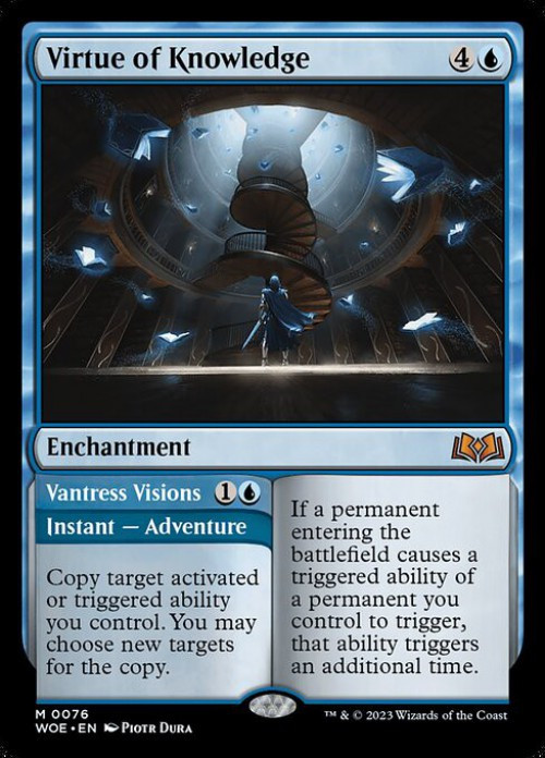 Magic The Gathering Wilds of Eldraine Single Card Mythic Rare Virtue of Knowledge Vantress Visions 76 - ToyWiz Magic The Gathering Wilds of Eldraine Single Card Mythic Rare Virtue of Knowledge Vantress Visions 76 - ToyWiz