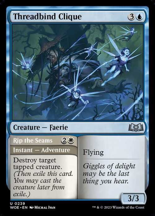 Magic The Gathering Wilds of Eldraine Single Card Uncommon Threadbind  Clique Rip the Seams 239 - ToyWiz