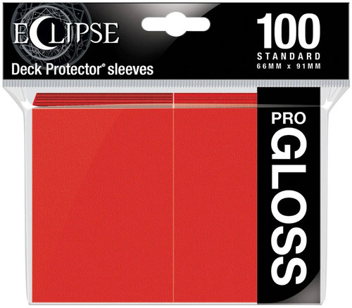 Ultra Pro Card Supplies Eclipse Pro-Gloss Apple Red Standard Card Sleeves  100 Count - ToyWiz