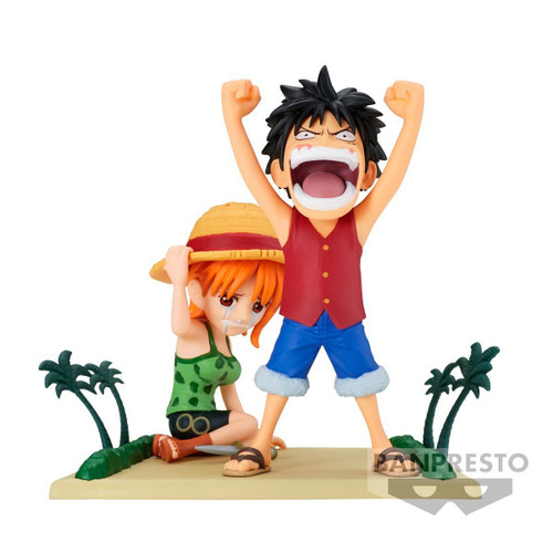 One Piece World Collectable Figure WCF Log Stories Monkey D. Luffy and Nami 2.8-Inch Collectible PVC Figure