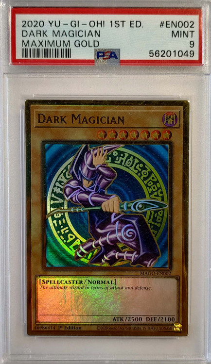 Yu-Gi-Oh! Dark Magician Gold Rare Card - MAGO-EN002 1st Edition Premium Collectible