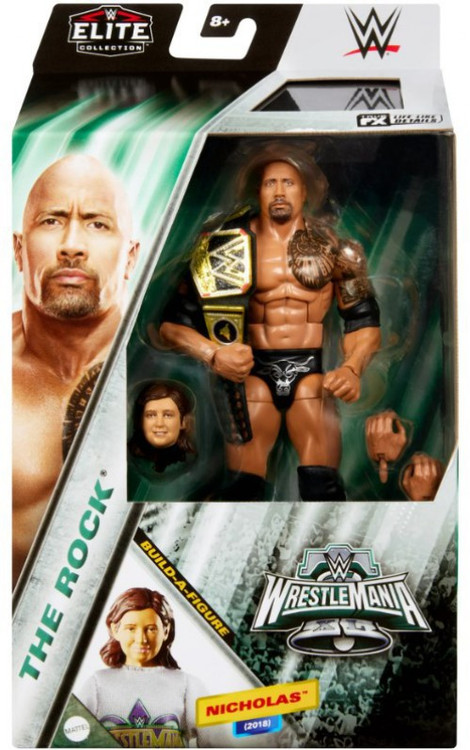 WWE Wrestling Elite Collection Wrestlemania 34 The Rock 6 Action