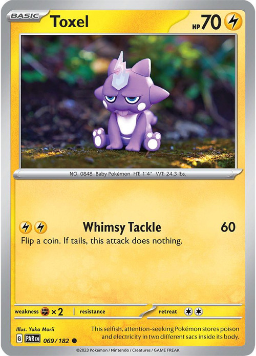Pokemon Trading Card Game Paradox Rift Single Card Common Toxel 69