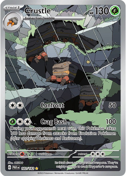 Pokemon Trading Card Game Paradox Rift Single Card Illustration Rare  Crustle 183 Illustration Rare - ToyWiz