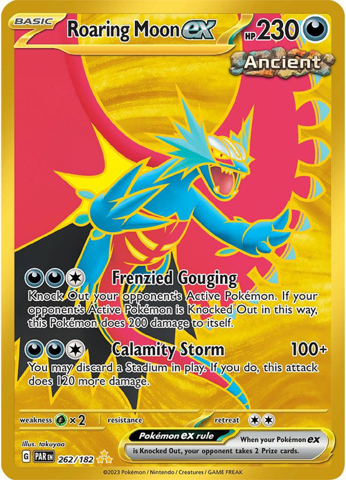 roaring moon pokemon card shiny Amazon.com: Pokemon - Roaring Moon ex 124/182 - Paradox Rift - Ancient Pokemon - Double Rare