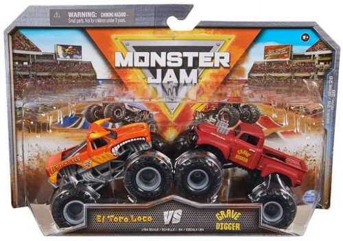 Monster Jam Series 26 El Toro Loco vs Grave Digger 164 Diecast Car