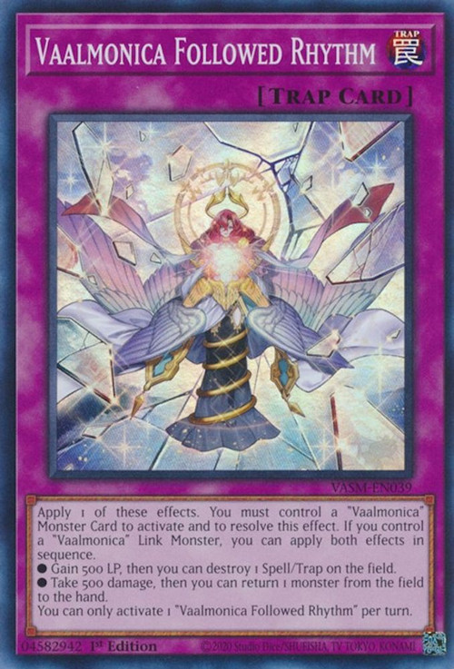 valiant smashers yugioh card list YuGiOh Trading Card Game Valiant Smashers Single Card Super Rare Vaalmonica  Followed Rhythm VASM-EN039
