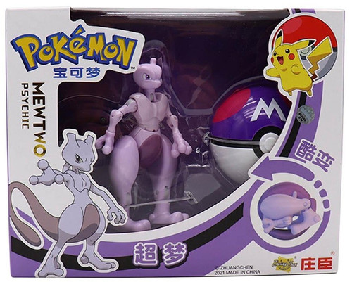 Pokemon Mewtwo with Master Ball Figure Set Zhuang Chen ToyWiz