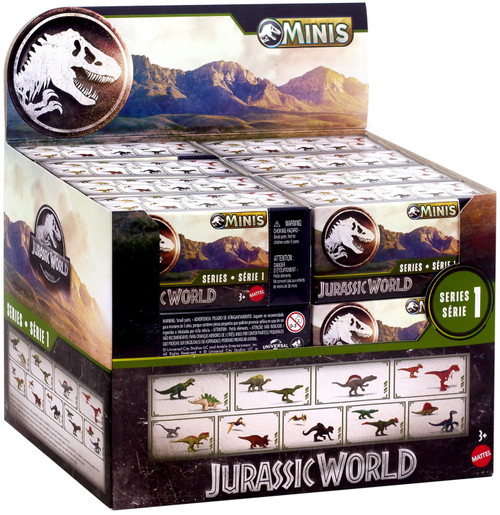 Jurassic World MINIS 2023 Series 1 Mystery Box 24 Packs Mattel - ToyWiz