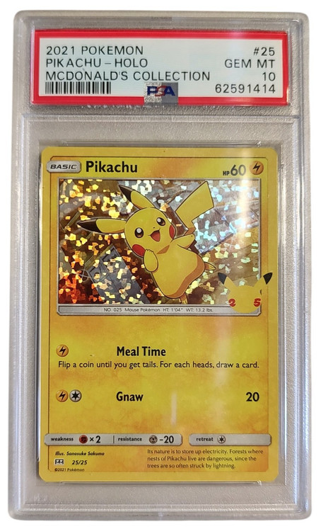 Pokemon 2021 Mcdonalds Collection Pikachu Holo Graded Card 25 PSA 10 Gem  Mint Pokemon USA - ToyWiz