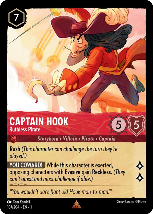 Disney Lorcana - 80-Card Deck Box - Captain Hook - The First Chapter