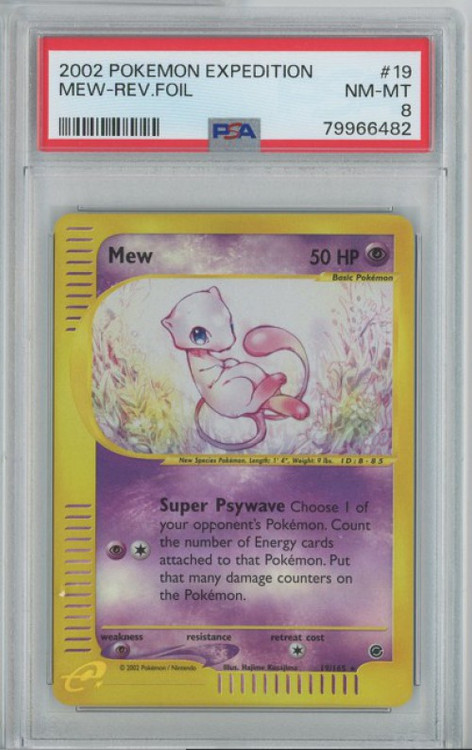 ミュウ Mew ARS8 PSA Oldback Holo Expansion Pokemon Trading Card Game Pokemon Expeditions Mew Reverse Foil